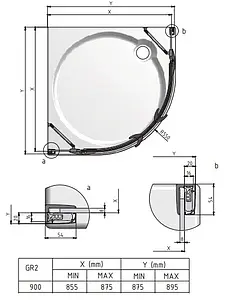 Душевое ограждение 900x900мм прозрачное стекло Roltechnik Elegant Line GR2/900 131-9000000-00-02 Душевое ограждение 900x900мм прозрачное стекло Roltechnik Elegant Line GR2/900 131-9000000-00-02, 2