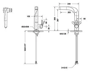 Смеситель для кухни Bravat Wave хром F774108C Смеситель для кухни Bravat Wave хром F774108C, 2
