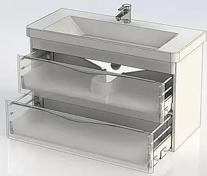 Тумба-умывальник Aquanet Орлеан 105 белый 00183083+00182313, 4