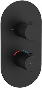 Термостат для 2 потребителей Ravak Espirit чёрный матовый X070286 Термостат для 2 потребителей Ravak Espirit чёрный матовый X070286, 1