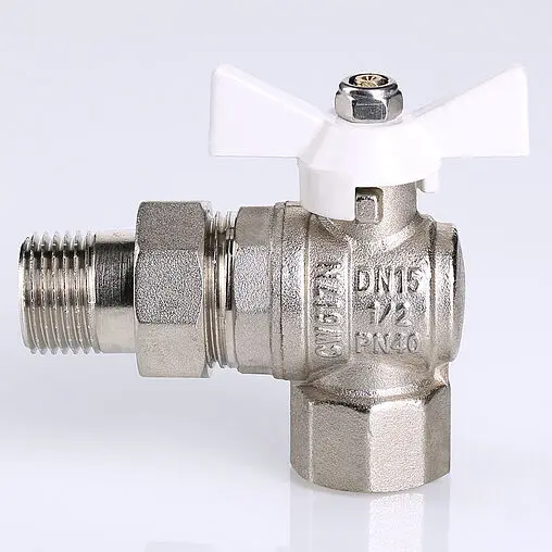 Кран шаровый с американкой угловой ½&quot;в x ½&quot;н Valtec Base VT.228.NW.04