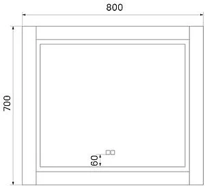 Зеркало с подсветкой Continent Relax Led 80x60 с музыкальным блоком, с подогревом белый ЗЛП124 Зеркало с подсветкой Continent Relax Led 80x60 с музыкальным блоком, с подогревом белый ЗЛП124, 2