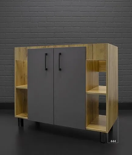 Тумба-умывальник напольная Домино Craft 100 графит/дуб вотан DCr2205T+4640021065204