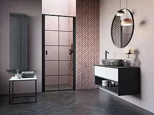 Дверь в нишу 700мм прозрачное стекло Radaway NES Black Factory DWJ I 70 R 10026070-54-55R, 4