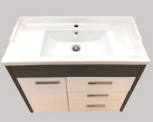 Тумба-умывальник напольная Comforty Барселона 90 белый/венге