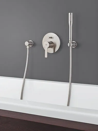 Смеситель для ванны скрытого монтажа Grohe Lineare полированная сталь 19297DC1 Смеситель для ванны скрытого монтажа Grohe Lineare полированная сталь 19297DC1