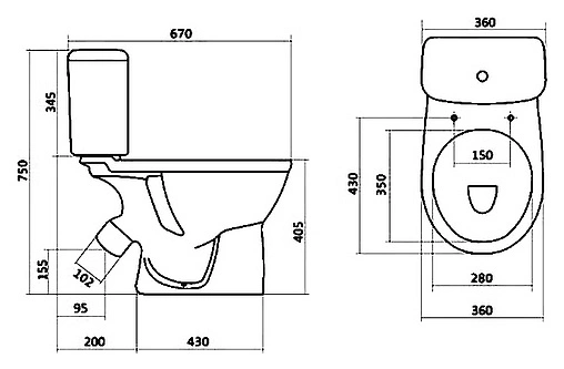 Унитаз-компакт Santek Бореаль белый 1WH302144