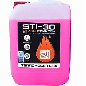 Теплоноситель (Антифриз) этиленгликоль STI -30 10кг Теплоноситель (Антифриз) этиленгликоль STI -30 10кг, 1