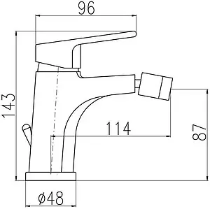 Смеситель для биде Rav Slezak Colorado белый/хром CO145.5KBC Смеситель для биде Rav Slezak Colorado белый/хром CO145.5KBC, 2