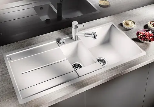 Мойка кухонная Blanco Metra 6 S-F 99 белый 519115