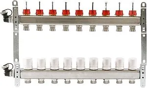 Группа коллекторная с расходомерами 9 отводов 1&quot;в/в x ¾&quot;ек Uni-fitt 450I4309, 5