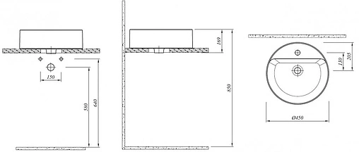 Раковина Kale Smartedge 45 белый матовый 7110210601