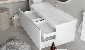 Тумба под умывальник подвесная Raval Welto 120 белый Wel.01.120/P/W/RL, 4