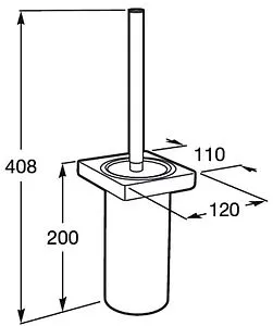 Ёршик для унитаза Roca Tempo хром 817036001, 2