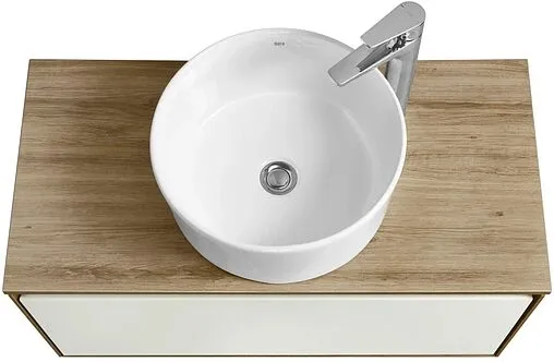 Тумба-умывальник подвесная Aquaton Либерти 90 дуб эльвезия/белый глянец 1A2799K2LYC70