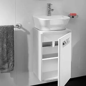 Тумба под умывальник подвесная Roca Gap 45 белый глянец ZRU9302880 Тумба под умывальник подвесная Roca Gap 45 белый глянец ZRU9302880, 4