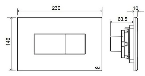 Инсталляция для подвесного унитаза Set 3 в 1 OLI 120 Eco 879235pKA00 с кнопкой хром глянцевый