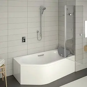 Шторка на ванну 900мм прозрачное стекло Roltechnik BVL2/900 289-900000L-00-02, 4