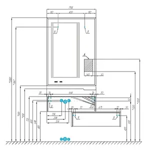 Тумба-умывальник подвесная Aquaton Сакура 80 ольха навара/белый 1A2364K1SKW80, 2