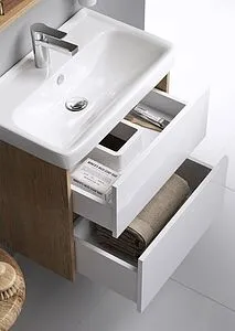 Тумба под умывальник подвесная Aqwella City 43 белый/дуб канадский CI0105DK Тумба под умывальник подвесная Aqwella City 43 белый/дуб канадский CI0105DK, 4