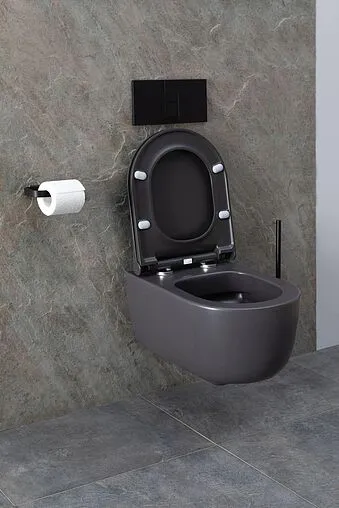 Унитаз подвесной безободковый Allen Brau Priority антрацит 4.31002.AN