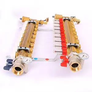 Группа коллекторная с расходомерами 9 отводов 1&quot;в/в x ¾&quot;ек Tiemme 3870009, 4