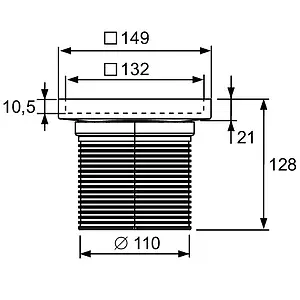 Решетка для трапа под плитку TECEdrainpoint S Quadratum 150x150мм 3660011 Решетка для трапа под плитку TECEdrainpoint S Quadratum 150x150мм 3660011, 2