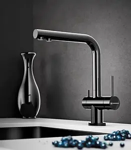 Смеситель для кухни с подключением к фильтру Omoikiri Nagano-GM вороненая сталь 4994179, 4