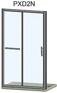 Дверь в нишу 1400мм прозрачное стекло Roltechnik Proxima Line PXD2N/1400 526-1400000-00-02, 3