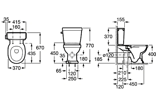 Чаша унитаза Roca Carmen белый 3420A7000