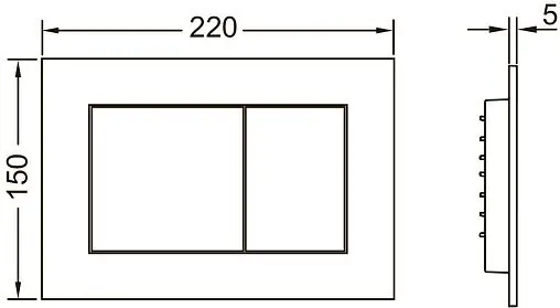 Клавиша смыва для унитаза TECEnow 9240422 красная бронза металлик