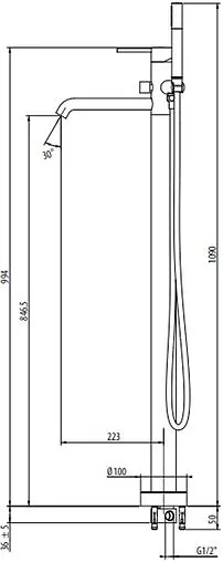 Смеситель для ванны напольный Gattoni Circle Two белый матовый 9108/91BO Смеситель для ванны напольный Gattoni Circle Two белый матовый 9108/91BO