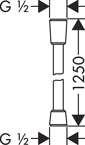 Шланг для душа Hansgrohe Sensoflex 125см хром 28132000