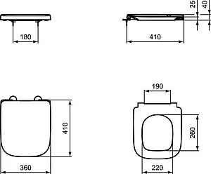 Крышка-сиденье для унитаза Ideal Standard I.Life S белый T473601 Крышка-сиденье для унитаза Ideal Standard I.Life S белый T473601, 2