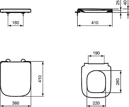 Крышка-сиденье для унитаза Ideal Standard I.Life S белый T473601