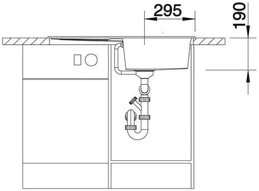 Мойка кухонная Blanco Metra 5 S 86 черный 525918