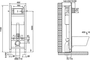 Комплект 5 в 1 Jacob Delafon Struktura E21771RU-00 с кнопкой E4316-00 белый глянцевый Комплект 5 в 1 Jacob Delafon Struktura E21771RU-00 с кнопкой E4316-00 белый глянцевый, 2