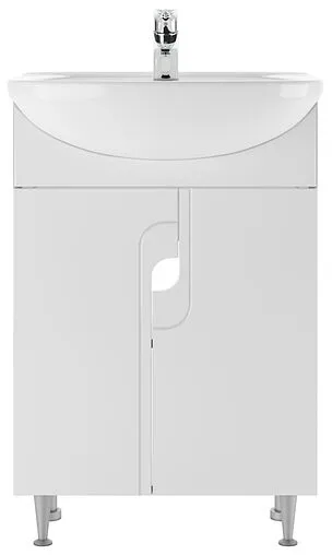 Тумба-умывальник напольная Айсберг Лилия 55 белый DA2002T+Вн МуБ03