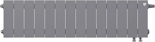 Радиатор биметаллический 14 секции нижнее правое подключение Royal Thermo PianoForte VD 200 Silver Satin RTPSSVDR20014