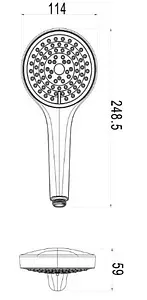 Лейка ручного душа Villeroy&Boch Embrace хром TVS1084120161 Лейка ручного душа Villeroy&Boch Embrace хром TVS1084120161, 2
