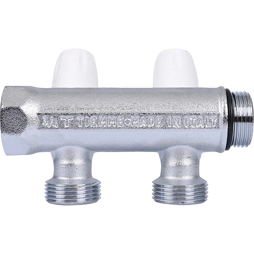 Коллектор регулирующий проходной 2 отвода ¾&quot;в/н x ½&quot;к Tiemme MAXIMA 1860008