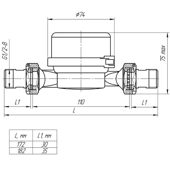 Счетчик воды Ду20 Бетар СГВ-20 МЗ