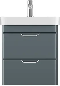 Тумба-умывальник подвесная ISVEA Fonte 57 антрацит 21SQS104057I+10SQ50057SV, 1