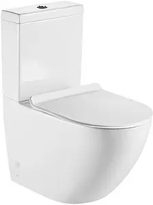 Унитаз-компакт безободковый BelBagno Amanda белый BB051CPR+BB051T Унитаз-компакт безободковый BelBagno Amanda белый BB051CPR+BB051T, 3