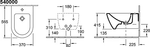 Биде подвесное Villeroy&amp;Boch Subway 2.0 CeramicPlus белый 540000R1