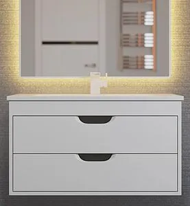 Тумба-умывальник подвесная Uperwood UPD Modul 75 белый с графитовыми вставками 393020560 Тумба-умывальник подвесная Uperwood UPD Modul 75 белый с графитовыми вставками 393020560, 1