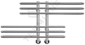 Полотенцесушитель водяной лесенка Terminus Диана П6 100х416 полированная сталь 4620768886447, 1