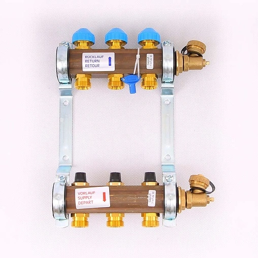 Группа коллекторная без расходомеров 3 отвода 1&quot;в/в x ¾&quot;ек Watts HKV 10004174
