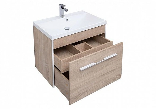 Тумба под умывальник подвесная Aquanet Августа 75 дуб сонома 00210029