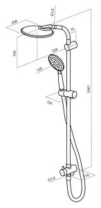 Душевая система без смесителя Am.Pm Bliss L Sense ShowerSpot хром F0753000 Душевая система без смесителя Am.Pm Bliss L Sense ShowerSpot хром F0753000, 2